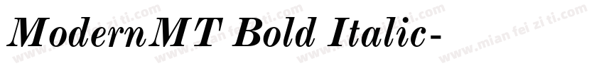 ModernMT Bold Italic字体转换